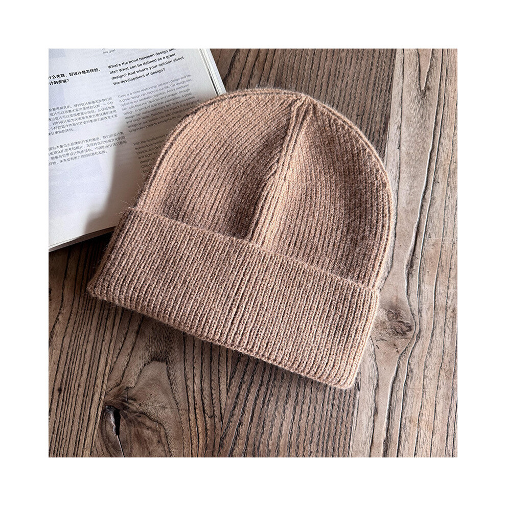 (Khaki)Chapeau Tricoté Neutre Polyvalent Couple Chaud Oreille Protection Chapeau pour Street Style