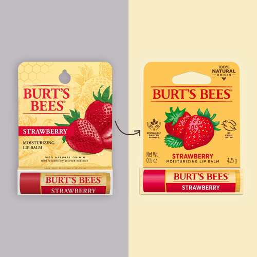Burt's Bees Burt's Bees Ενυδατικό Βάλσαμο Χειλιών, Φράουλα, 0.15 Όζ 2