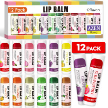 AZEN 12 Confezione Balsamo per labbra Balsamo per labbra naturale Prodotto sfuso per la cura delle labbra Balsamo per labbra idratante per labbra