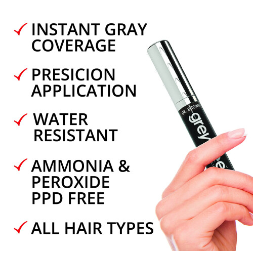 Greyfree graue Haaransatz-Retuschierung Rot-Braun Mascara 2