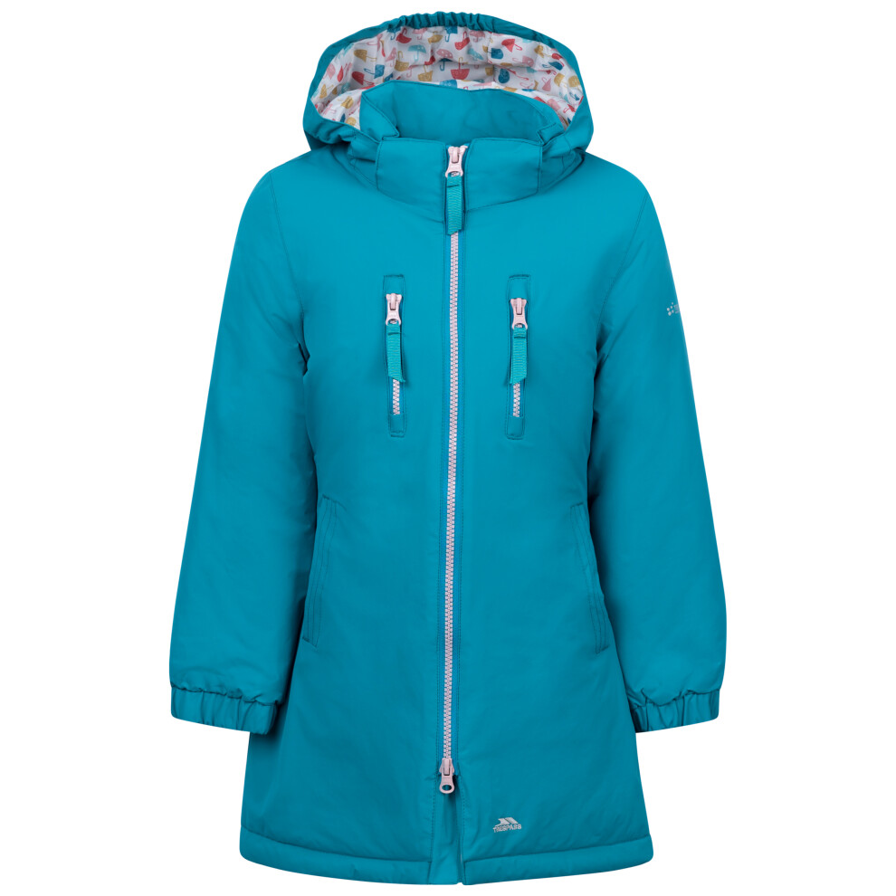 (7 years to 8 years, Light Teal) Trespass Girls Waterproof Jacket - Marybank