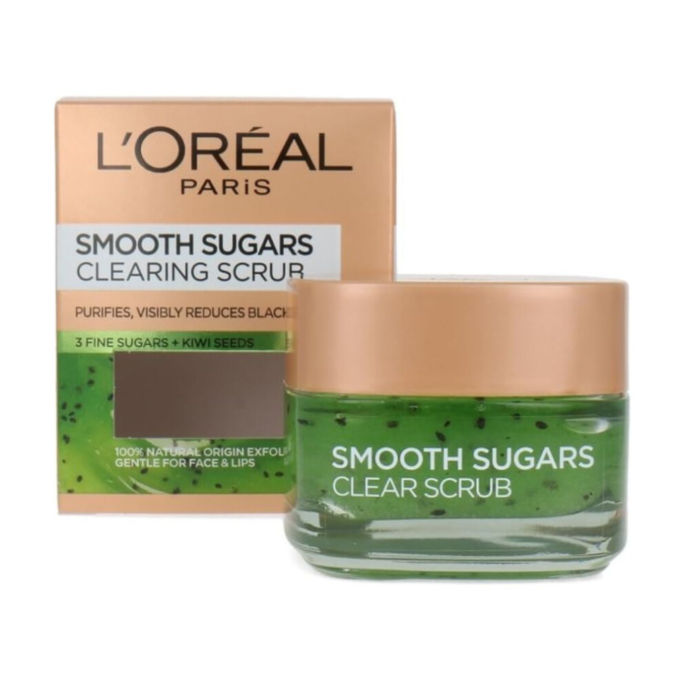 L'oréAl Paris Skin Care Pure Sugar Face Scrub Con Veri Semi Di Kiwi, Per Sbloccare I Pori, Minimizzatore Dei Pori, 50,3 Ml-image