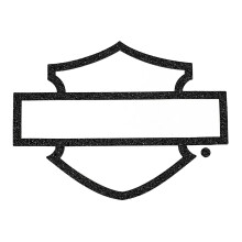 Harley-Davidson Rugged Textured Bar & Shield-logosticker - Zwart - 5 x 4 inch.