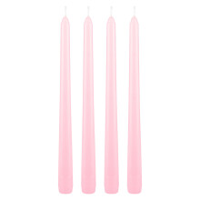 Mega Candles 4 pcs Unscented Pink Taper Candle  Hand Poured Wax Candles 10 Inch x 7/8 Inch  Home D?cor  Wedding Receptions  Baby Showers  Birthdays  C