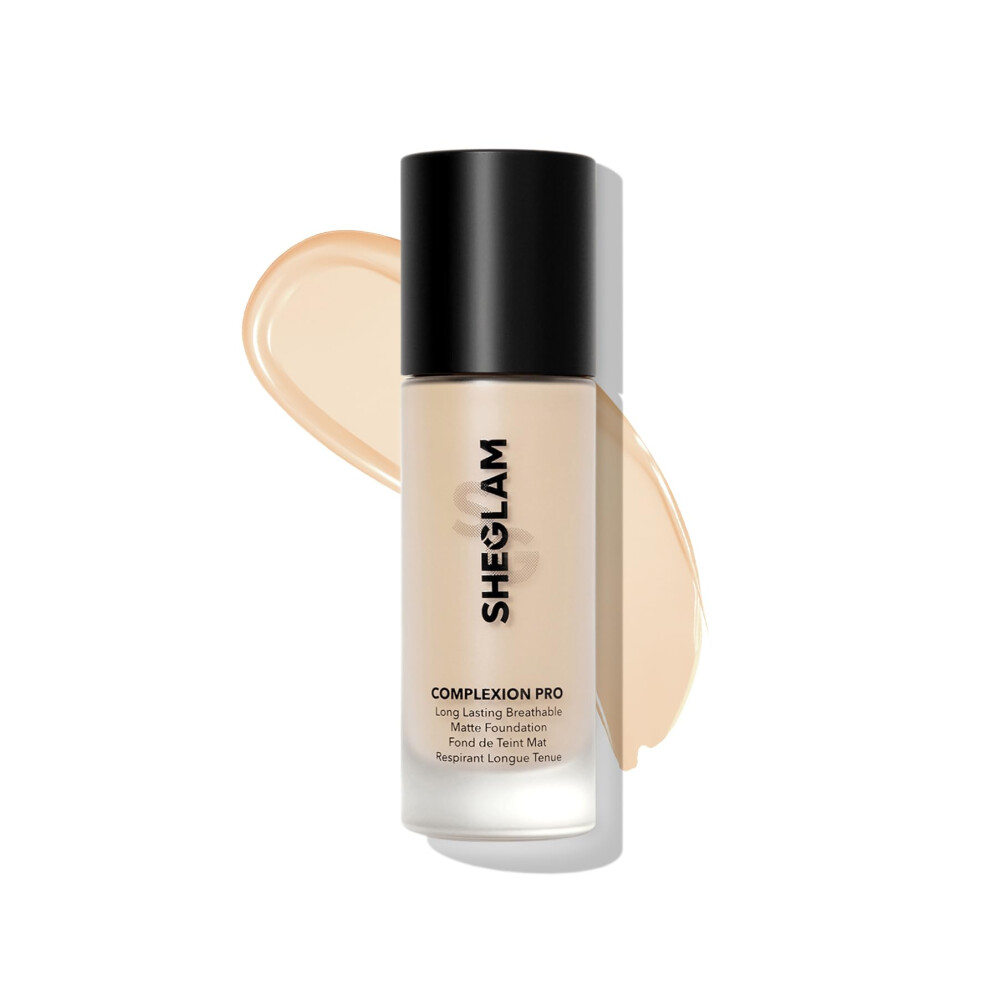 Sheglam Full Coverage Foundation Makeup Long Lasting Waterproof Matte Dewy Liquid Foundation - Porcelain