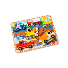 Melissa & Doug Baufahrzeuge Holzklobiges Puzzle (6 Stck), Mehrfarbig 11,95 x 8,95 x 1,0