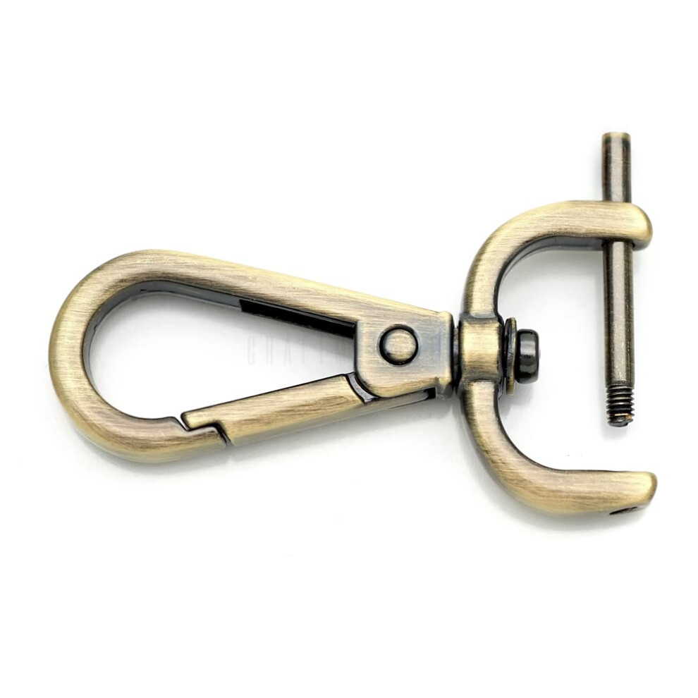 Craftmemore 2 Chiusure A Scatto Staccabili Con Barra A Vite VT493 Di Ricambio (0,9 Cm, Ottone Spazzolato)-image