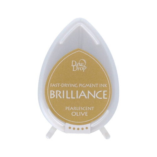 Tsukineko Brilliance Inkpad, Pearlescent Olive