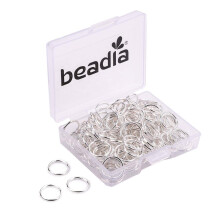 Inele de salt deschise deschise sliver 0.9x10mm 200pcs pentru bijuterii de bricolaj care fabrica consumabile