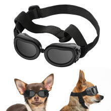 Lewondr hund solbriller sm? race hunde briller UV beskyttelse beskyttelsesbriller til sm? hunde ?je slidbeskyttelse med justerbar rem vindt?t ant