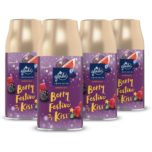 Glade 4 x Glade Automatic Spray Refill 269ml - Berry Festive Kiss