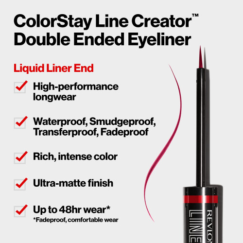 Revlon Revlon Υγρό Μάσκαρα & Μολύβι Smoky Kohl, Χρώμα Stay Line Creator, Αδιάβροχο, Μαύρο, 0.004 oz 2