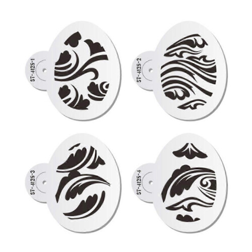 (Style 1, One size) Reusable Easter Cake Stencil Templates Decoration Easter Eggs Cookies Baking Painting Mold Tools