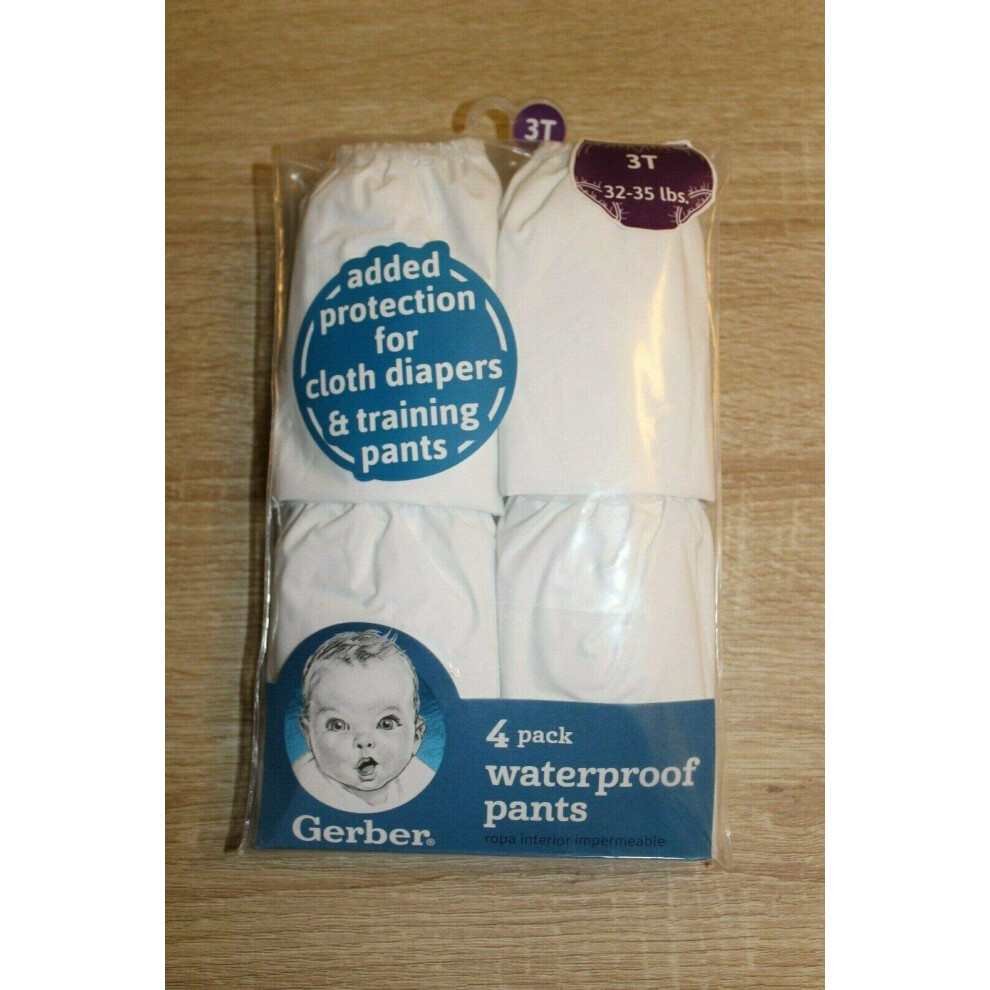 Gerber Plastic Pants  2T  Fits 28-32 lbs. (4 Pairs)