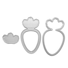 (As show, One size) Easter Carrot Metal Cutting Dies Stencil Scrapbooking DIY Album Stamp Paper Card Embossing Decor