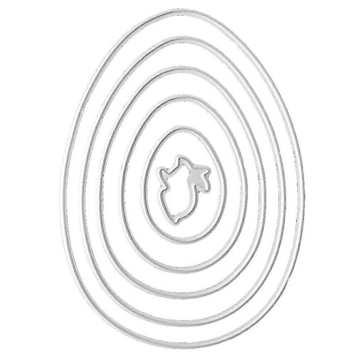 (As show, One size) Carbon Steel Easter Eggs Rabbit Cutting Dies Set Embossing Stencil Templates Mol