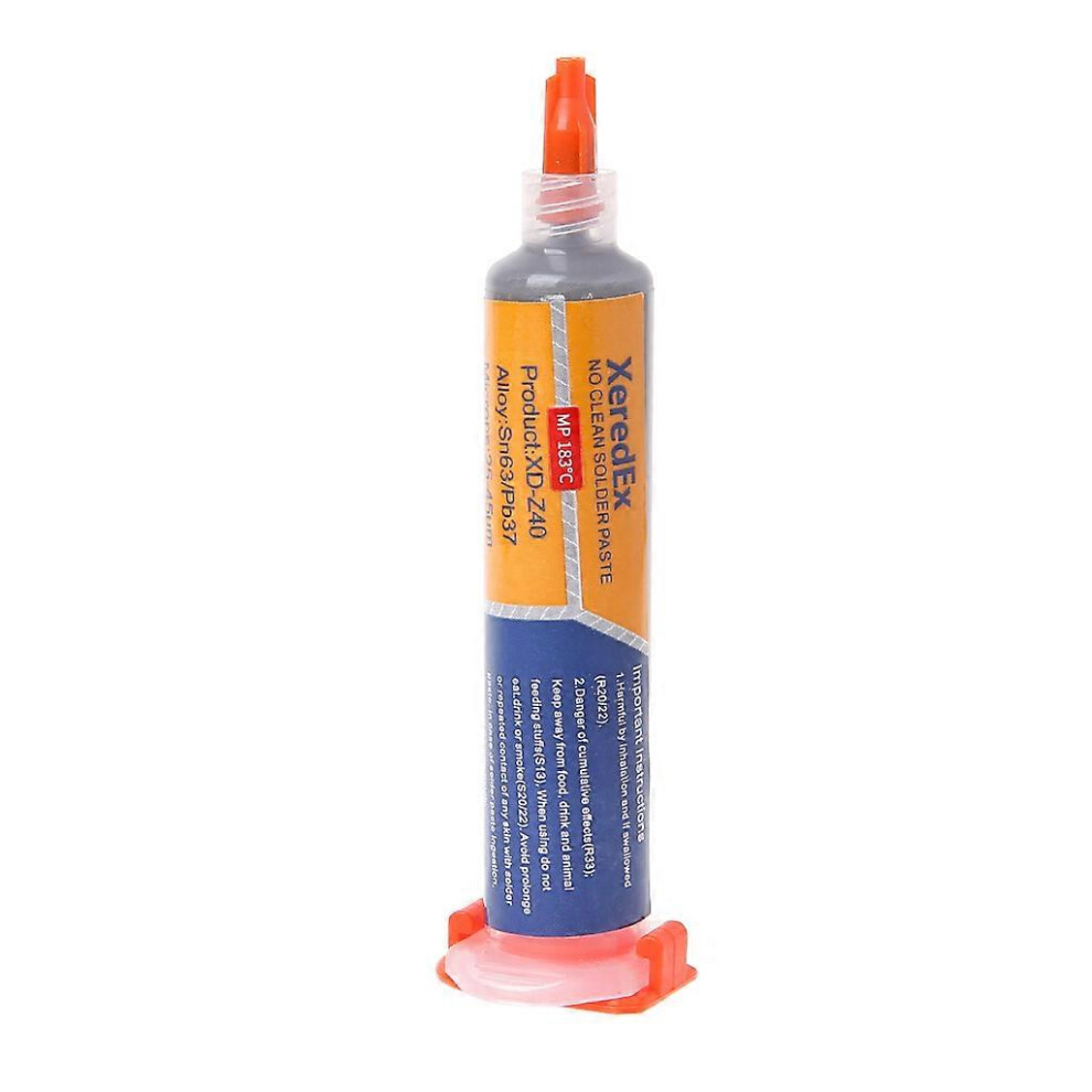 (As Show, One Size) Xd-Z40 Syringe Tube Solder Paste Flux With Lead Rework Reflow Smt Soldering 5022093302972