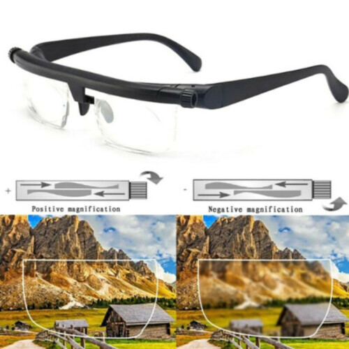 Adjustable Lens Dial Glasses Variable Focus Reading Vision Eyeglasses Distance 2