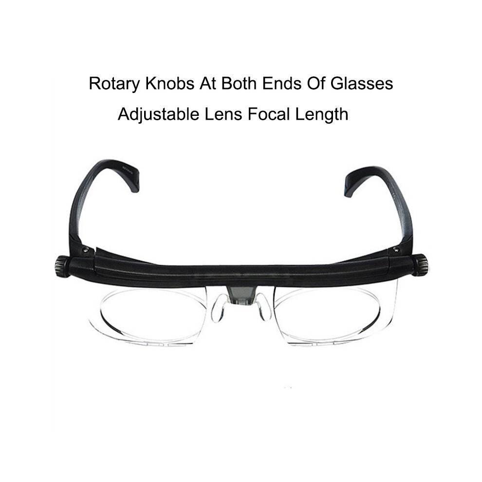 Adjustable Lens Dial Glasses Variable Focus Reading Vision Eyeglasses Distance