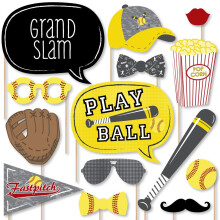 Big Dot of Happiness Grand Slam - Softball - Props Kit για Φωτογραφίες - 20 Τεμάχια