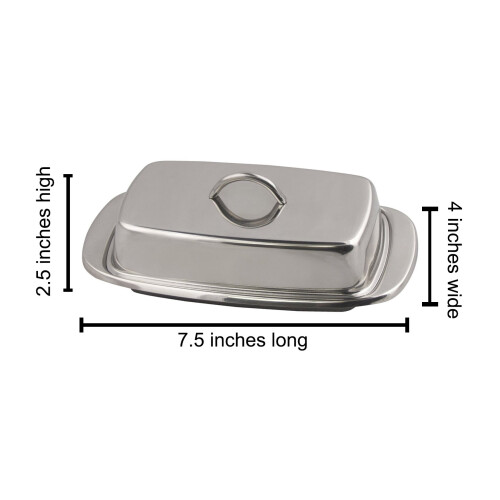 Cuisinox Ανοξείδωτο Βούτυρο με Καπάκι, 4" x 7.5" 1