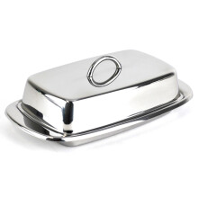 Cuisinox roestvrijstalen botervloot met deksel, 10 x 18 cm
