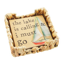 Mud Pie servetmandenset 5"""" 1,75"" x 6"""" The Lake