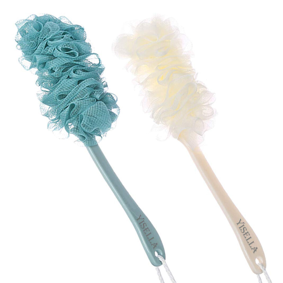 Brosse dorsale     long manche pour    ponges de douche pour femmes,    ponge de douche pour le dos, luffa sur b   ton, Lufa avec long manche