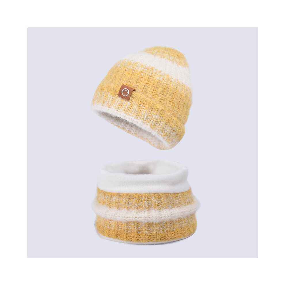 (Yellow) Childrens Warm Winter Hat Scarf Outdoor Windproof Cold Hat Proof Knitted-image-OPC-PHPG86S-NEW