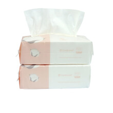 Asciugamano monouso per il viso Careboree, extra spesso, asciutto, senza pelucchi, in 100% cotone (confezione da 2)
