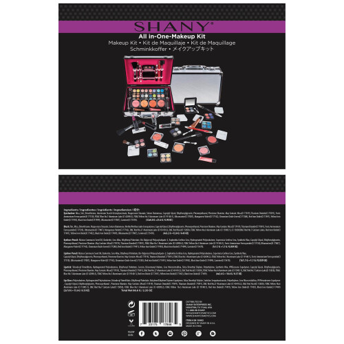 SHANY Makeup Train Case με Σετ Μακιγιάζ, Πινέλα, Κραγιόν, Σκιές Ματιών & Άλλα 2