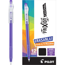 Pilot FriXion ColorSticks uitwisbare gel-inktpennen fijne punt 0,7 mm 12 stuks paars