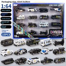(Police Car Set) Mini Alloy Engineering Vehicle Fire Truck Police Car Children Set Model Toy
