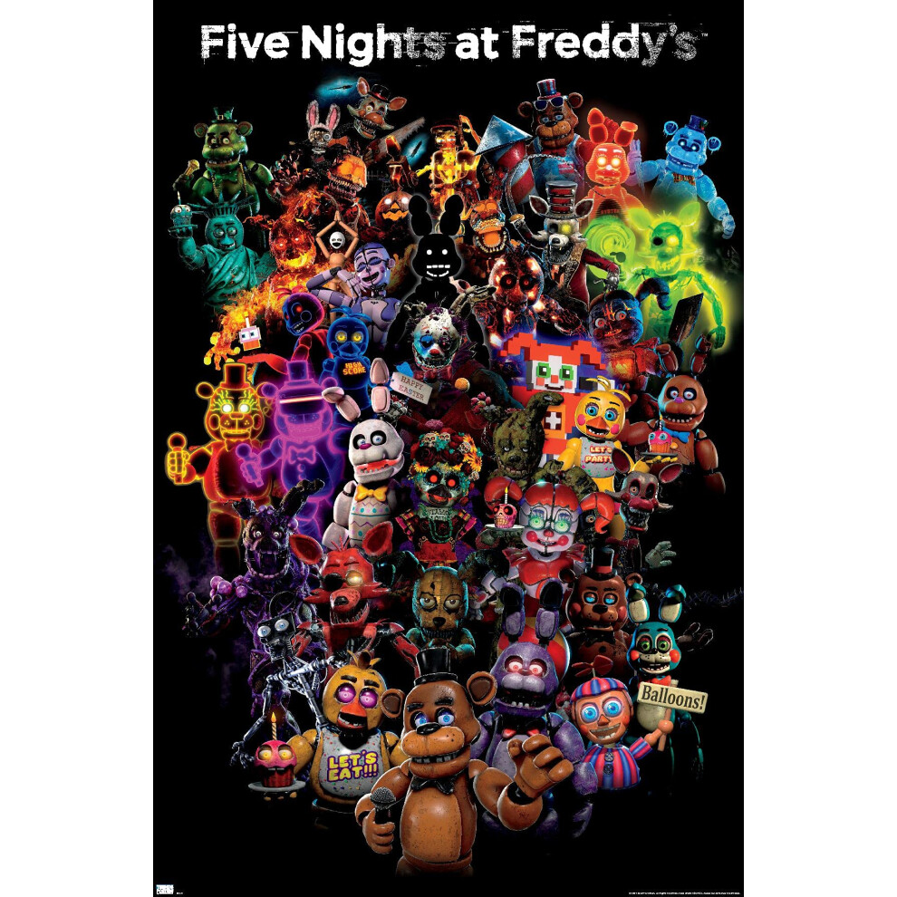 Trends International Five Nights at Freddy's : Special Delivery - Collage mural - 57,8 x 86 cm - Version sans cadre - Salle de bain