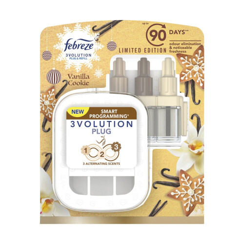Febreze Febreze 3Volution Plugin Starter Unit/Kit & 20ml Refill - Vanilla Cookie