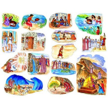 Die Geschichte von Moses Filzfiguren fr Bibelgeschichten aus Flanell, vorgeschnitten