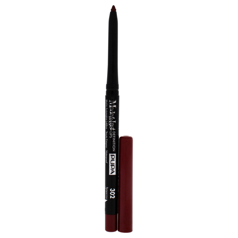 Pupa Milano Made To Last Definition Lips - 302 Chic Burgundy By For Women - 0.012 Oz Lip Pencil