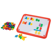 Uddannelsesindsigt Magnetisk Alphaboard -kit inkluderer 72 magnetiske bogstaver og 27 matematik symboler og tal Magnetisk alfabet og magnetiske n