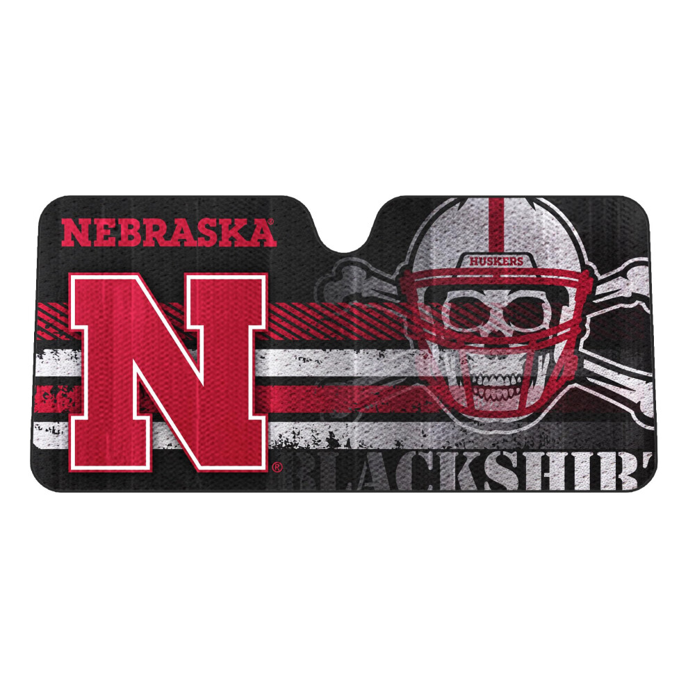 Team Promark Fanmats 60018 Ncaa Nebraska Cornhuskers Windshield Sun Auto Shade Sun