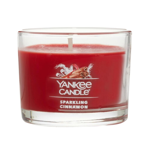 Yankee Candle Yankee Candle Mini Κερί Βαθμού, Άρωμα Sparkling Cinnamon, 1.3 OZ Γυάλινο Βάζο 1