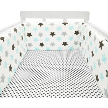 (50CM, H) Bed border for baby bed, soft and safe border for baby's sleep, protects against shocks, for baby bed and cot, hypoallergenic and washable