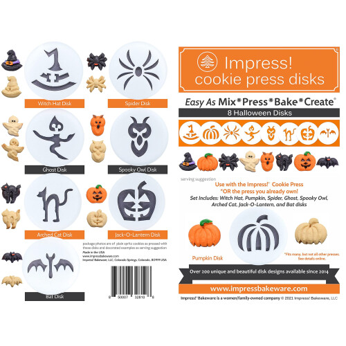 Σετ 8 Δίσκων Χα Halloween για Πιέσεις Μπισκότων 1