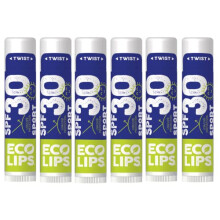 Eco Lips Classic Sport Balsamo labbra con protezione solare ad ampio spettro, confezione da 6 - Prodotto negli Stati Uniti (Classic Vanilla SPF 3