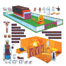 Little Folk Visuals Tabernacle vorgeschnittene Figuren aus Flanell/Filzbrett, 32-teiliges Set
