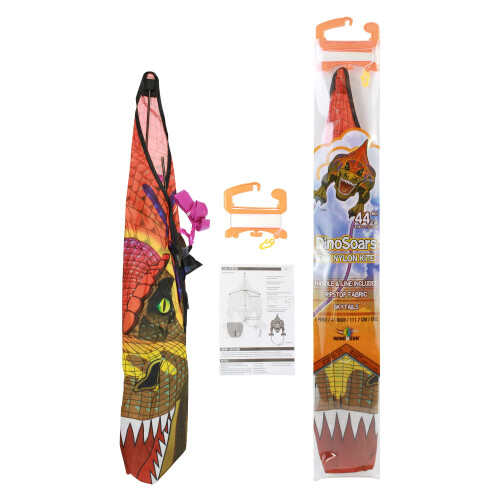 Windnsun Dino Soars T-Rex Nylon Kite 44 polegadas de altura 2