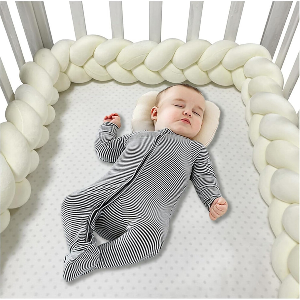 (150cm, 3 Shares a) Bed Bumper Knotted, Knot Cushion, Braided Cot Bumper, Baby Cot Bumpers Braided, Extra Soft Knot Pillow Braided Pillows for Room De