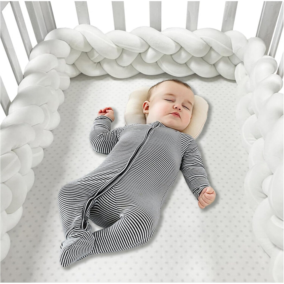 (150cm, 4 Shares a) Bed Bumper Knotted, Knot Cushion, Braided Cot Bumper, Baby Cot Bumpers Braided, Extra Soft Knot Pillow Braided Pillows for Room De