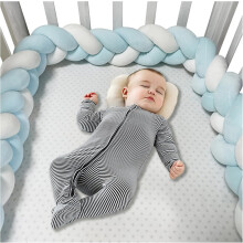 (150cm, 3 Shares J) Bed Bumper Knotted, Knot Cushion, Braided Cot Bumper, Baby Cot Bumpers Braided, Extra Soft Knot Pillow Braided Pillows for Room Decor