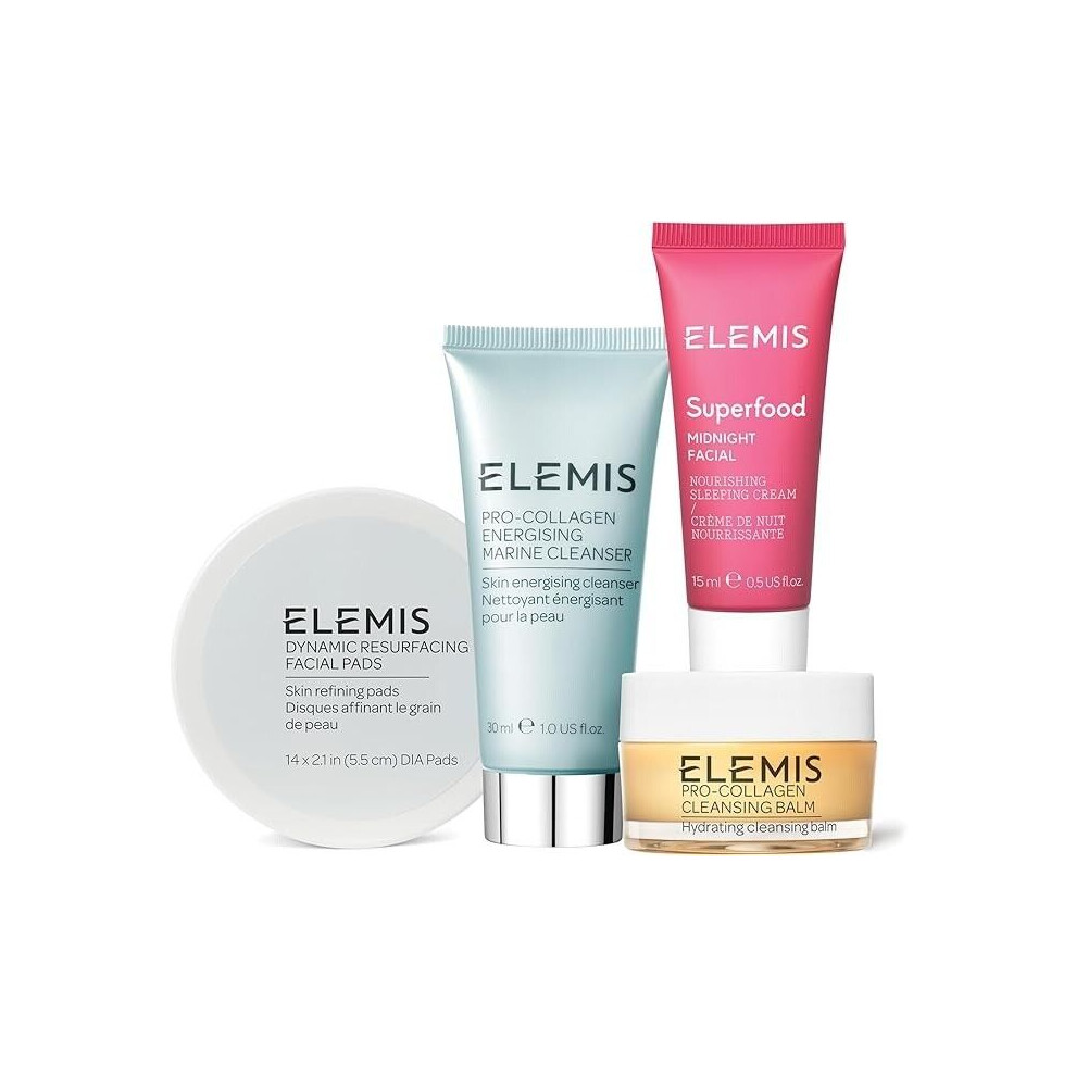 ELEMIS Midnight Gift Set Luxurious Skincare Set Cleanser, Pads, New