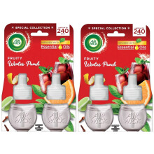 4 X Air Wick Electrical Plugin Oil Refills - Fruity Winter Punch